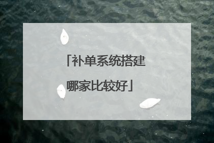 补单系统搭建哪家比较好