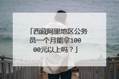 西藏阿里地区公务员一个月能拿10000元以上吗?