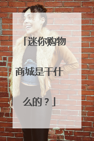 迷你购物商城是干什么的?