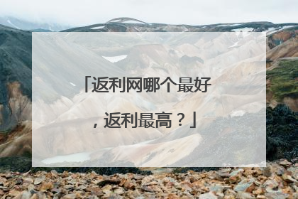 返利网哪个最好，返利最高？