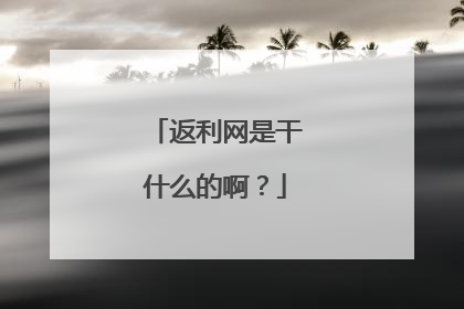 返利网是干什么的啊?