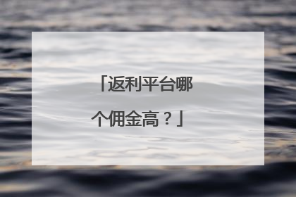 返利平台哪个佣金高?