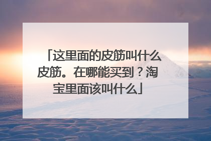 这里面的皮筋叫什么皮筋。在哪能买到?淘宝里面该叫什么