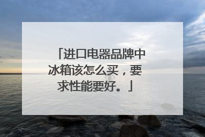 进口电器品牌中冰箱该怎么买,要求性能要好。