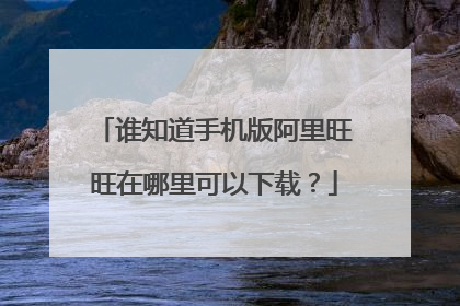 谁知道手机版阿里旺旺在哪里可以下载?
