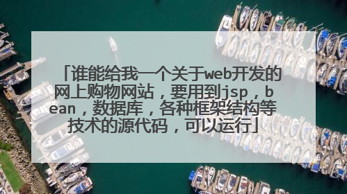 谁能给我一个关于web开发的网上购物网站,要用到jsp,bean,数据库,各种框架结构等技术的源代码,可以运行