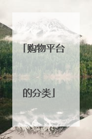 购物平台的分类