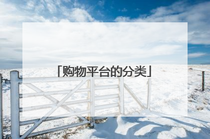 购物平台的分类