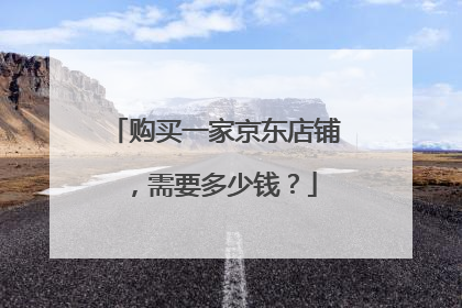 购买一家京东店铺,需要多少钱?