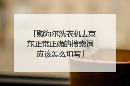 购海尔洗衣机去京东正常正确的搜索词应该怎么填写