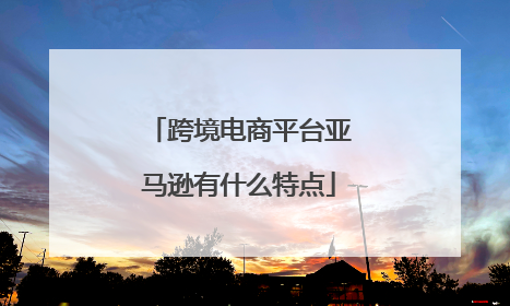 跨境电商平台亚马逊有什么特点