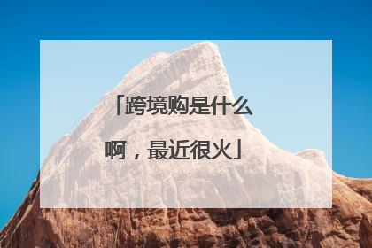 跨境购是什么啊,最近很火