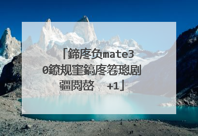 鍗庝负mate30鐐规窐鎬庝箞璁剧疆閲嶅��+1