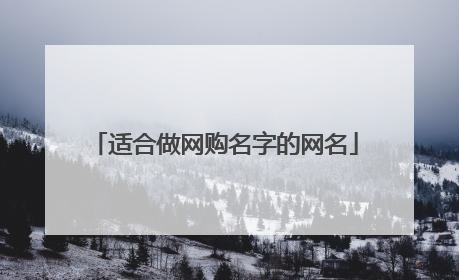 适合做网购名字的网名