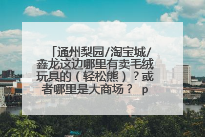 通州梨园/淘宝城/鑫龙这边哪里有卖毛绒玩具的(轻松熊)?或者哪里是大商场? ps:请说具体地点