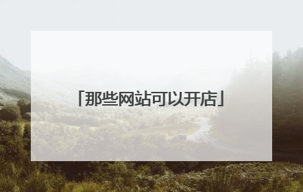 那些网站可以开店