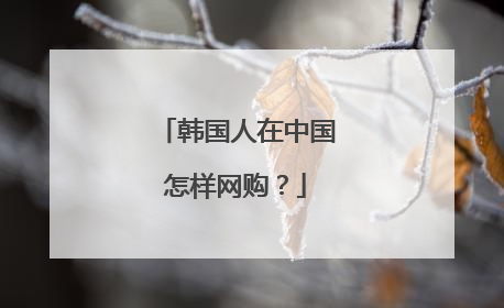 韩国人在中国怎样网购?