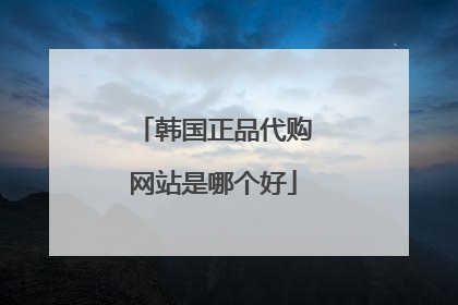 韩国正品代购网站是哪个好