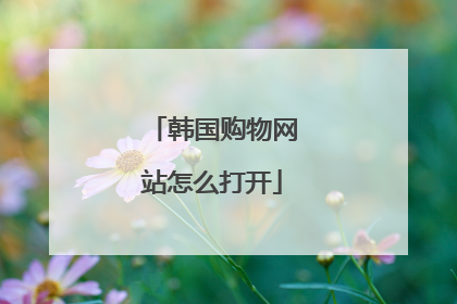 韩国购物网站怎么打开