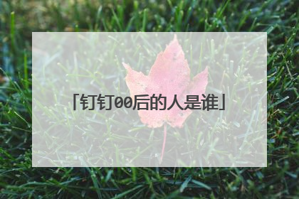 钉钉00后的人是谁