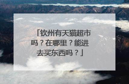 钦州有天猫超市吗?在哪里?能进去买东西吗?