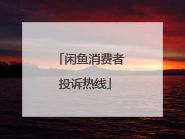 闲鱼消费者投诉热线