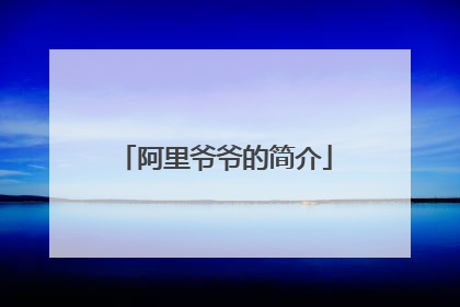 阿里爷爷的简介