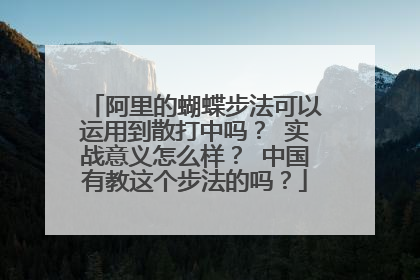 阿里的蝴蝶步法可以运用到散打中吗? 实战意义怎么样? 中国有教这个步法的吗?