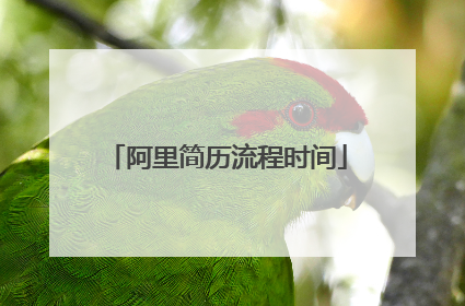 阿里简历流程时间