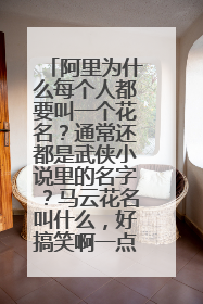阿里为什么每个人都要叫一个花名?通常还都是武侠小说里的名字?马云花名叫什么,好搞笑啊一点都不严肃。