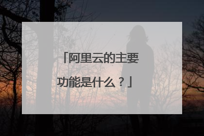 阿里云的主要功能是什么?