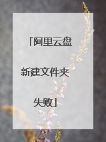 阿里云盘新建文件夹失败