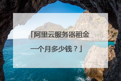 阿里云服务器租金一个月多少钱?