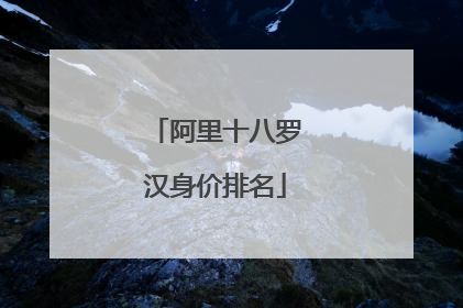 阿里十八罗汉身价排名