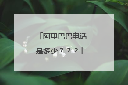 阿里巴巴电话是多少???