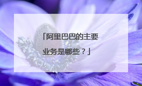 阿里巴巴的主要业务是哪些?