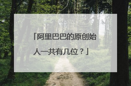阿里巴巴的原创始人一共有几位?