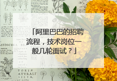阿里巴巴的招聘流程，技术岗位一般几轮面试？