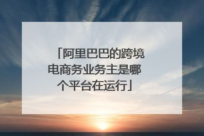 阿里巴巴的跨境电商务业务主是哪个平台在运行