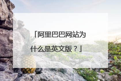 阿里巴巴网站为什么是英文版?