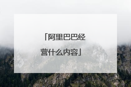 阿里巴巴经营什么内容