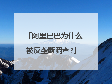 阿里巴巴为什么被反垄断调查?