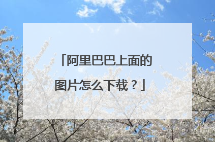 阿里巴巴上面的图片怎么下载?