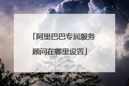 阿里巴巴专属服务顾问在哪里设置