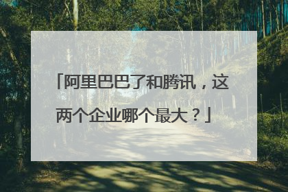阿里巴巴了和腾讯，这两个企业哪个最大？