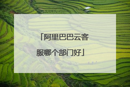 阿里巴巴云客服哪个部门好