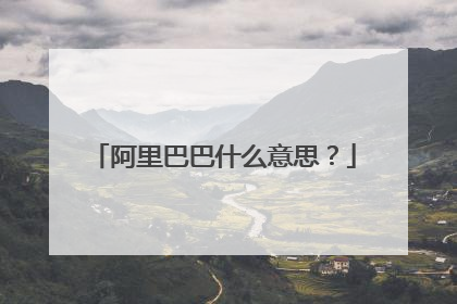 阿里巴巴什么意思?