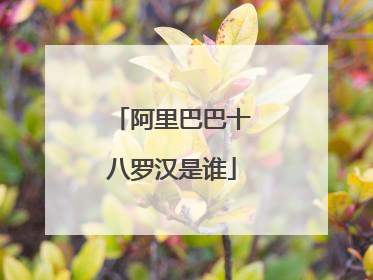 阿里巴巴十八罗汉是谁