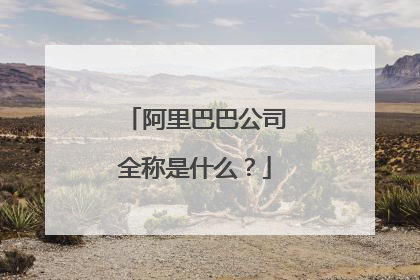 阿里巴巴公司全称是什么？