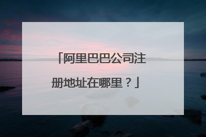 阿里巴巴公司注册地址在哪里?
